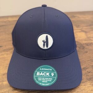 Legacy Back 9 Hat. New With Tags. 6 Panel. Adjustable. Navy. One Size. Stretchy.